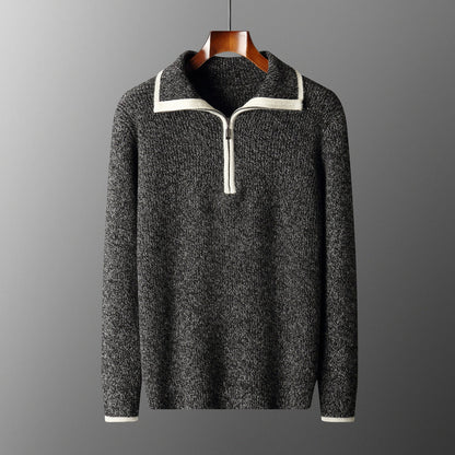 Men's Ribbed Half-Zip Pullover
