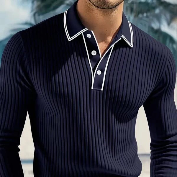 Men’s Ribbed Polo Shirt