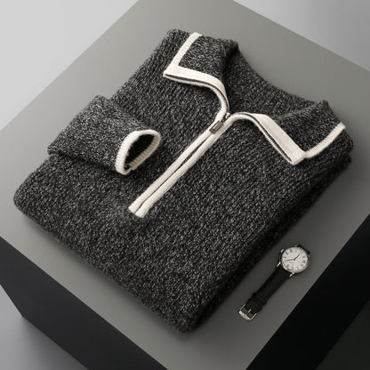Men's Ribbed Half-Zip Pullover