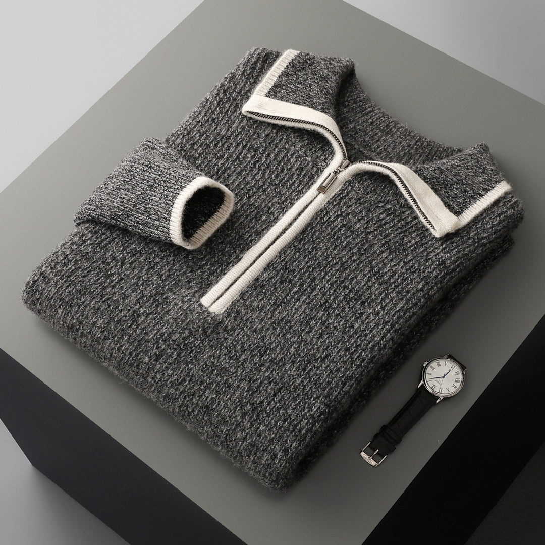 Men's Ribbed Half-Zip Pullover