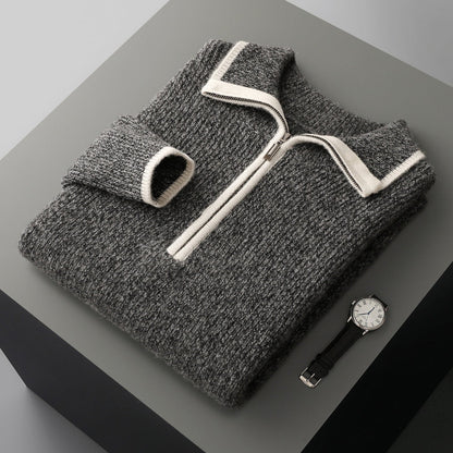 Men's Ribbed Half-Zip Pullover