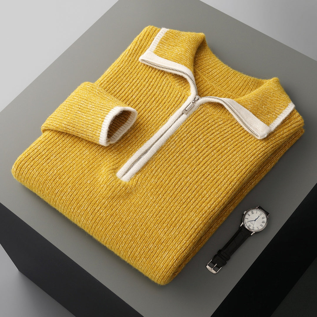 Men's Ribbed Half-Zip Pullover