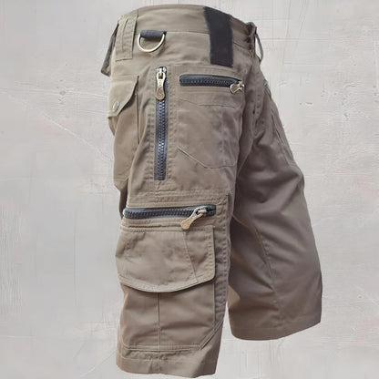 Men's Multi-Pocket Zip Cargo Shorts