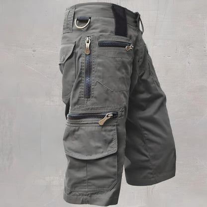 Men's Multi-Pocket Zip Cargo Shorts