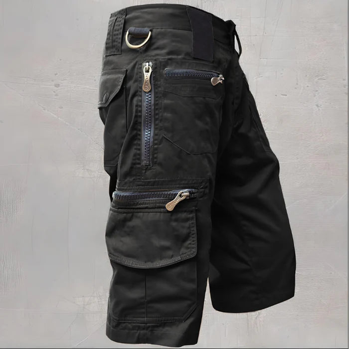 Men's Multi-Pocket Zip Cargo Shorts