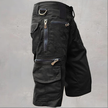 Men's Multi-Pocket Zip Cargo Shorts