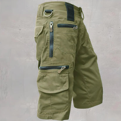 Men's Multi-Pocket Zip Cargo Shorts