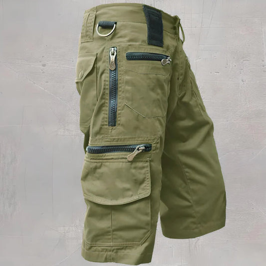 Men's Multi-Pocket Zip Cargo Shorts