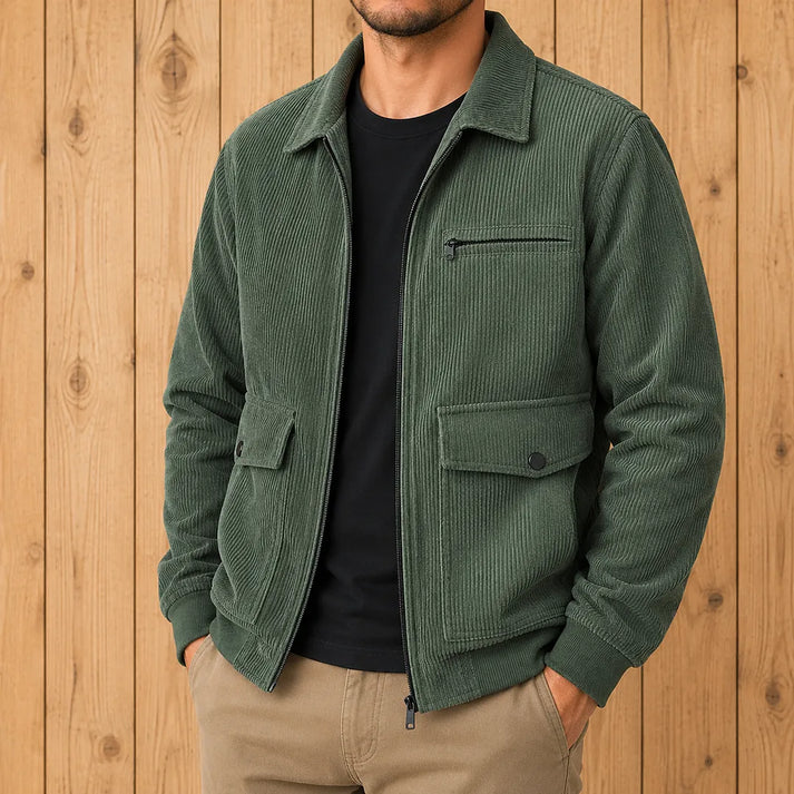 Men's Casual Zip-Front Jacket