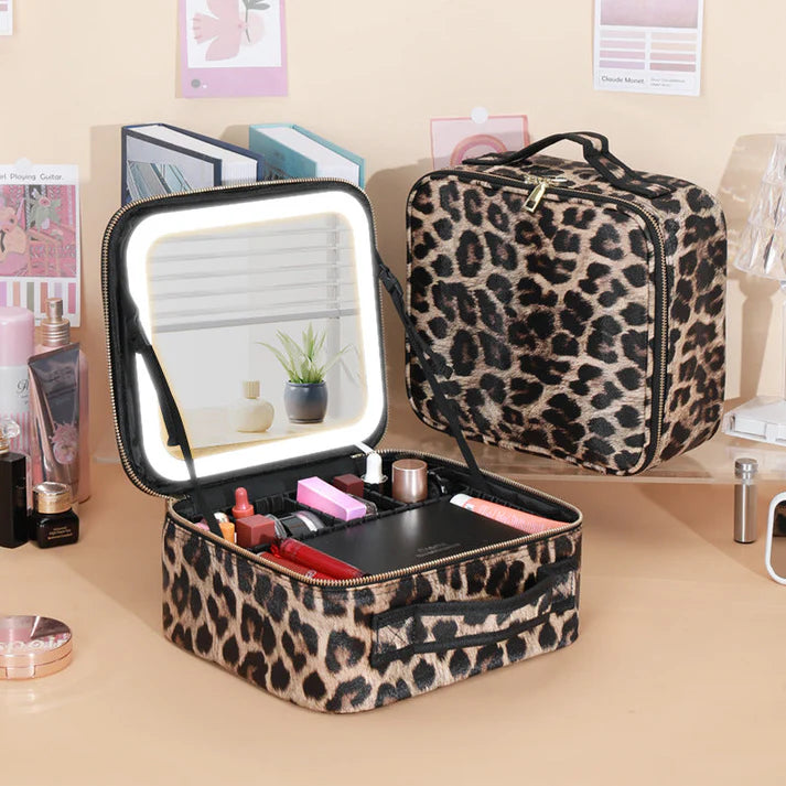 Portable LED Mirror Makeup Case