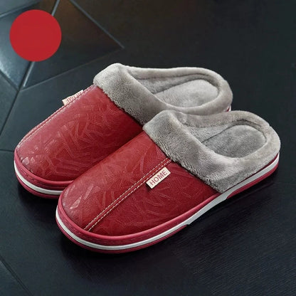 Unisex Plush Lined Slip-On Slippers
