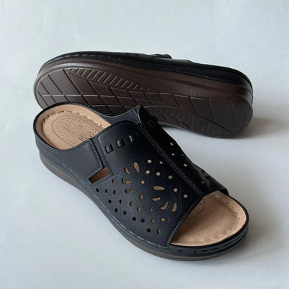 Women's Cutout Platform Slide Sandals