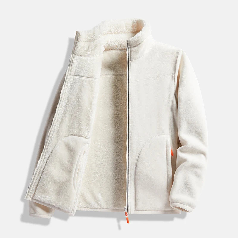 Unisex Full-Zip Jacket with Stand Collar