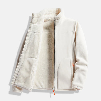 Unisex Full-Zip Jacket with Stand Collar