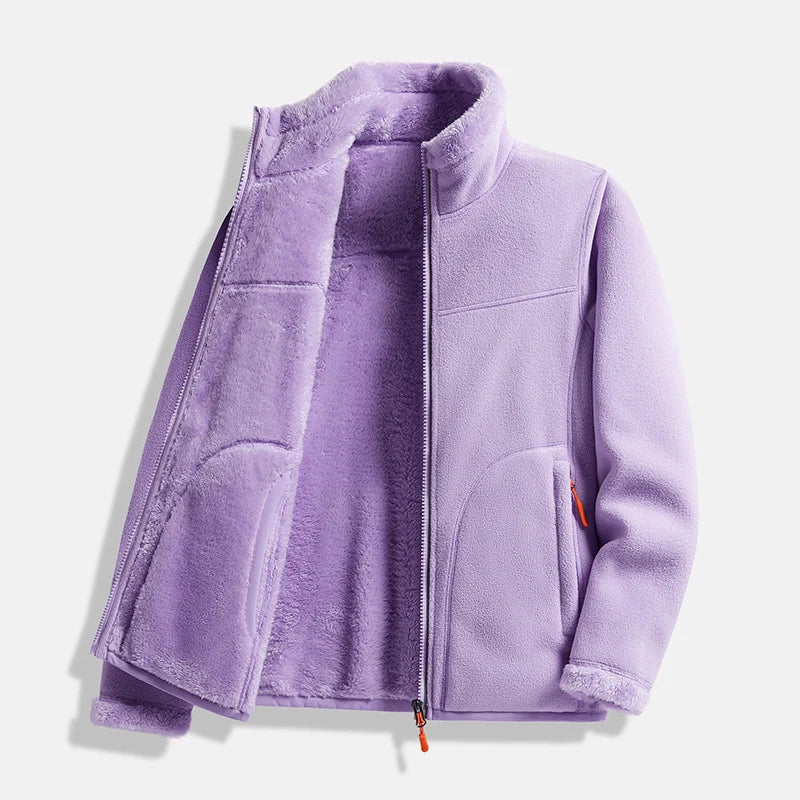 Unisex Full-Zip Jacket with Stand Collar
