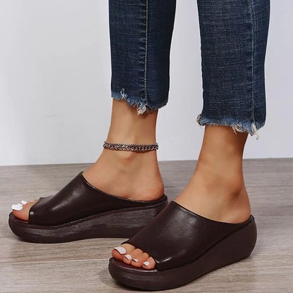 Women's Platform Wedge Slide Sandals