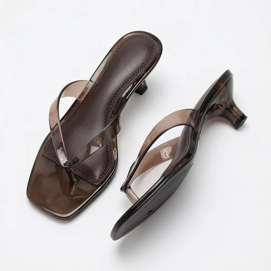 Women's Thong Kitten Heel Sandals