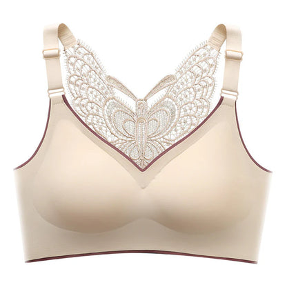 Women's Butterfly Lace Back Wire-Free Bra
