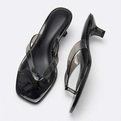 Women's Thong Kitten Heel Sandals