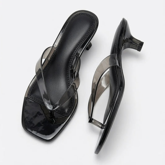 Women's Thong Kitten Heel Sandals