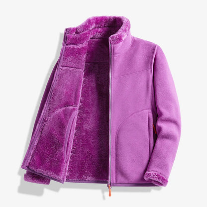 Unisex Full-Zip Jacket with Stand Collar