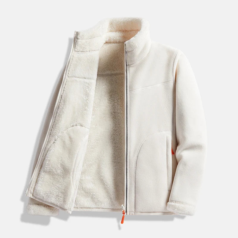 Unisex Full-Zip Jacket with Stand Collar