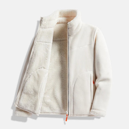 Unisex Full-Zip Jacket with Stand Collar