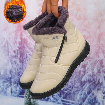 Women's Fuzzy Trim Ankle Boots