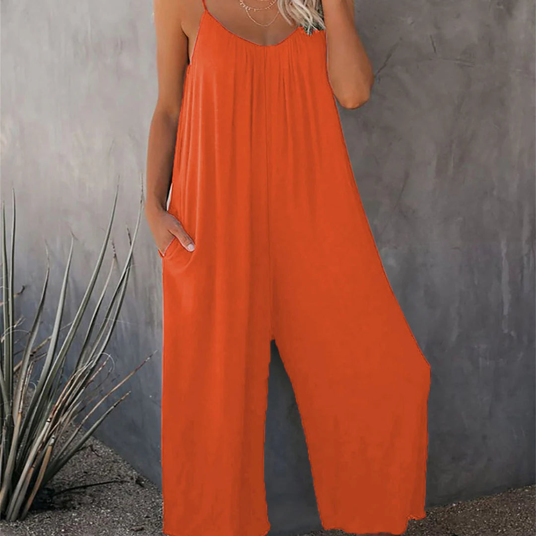 Women's Spaghetti Strap Wide Leg Jumpsuit