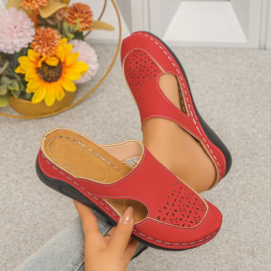 Women's Perforated Wedge Slip-On Clogs