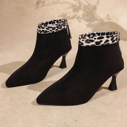 Women's Leopard Print Ankle Boots