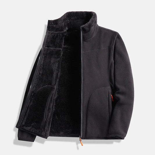 Unisex Full-Zip Jacket with Stand Collar