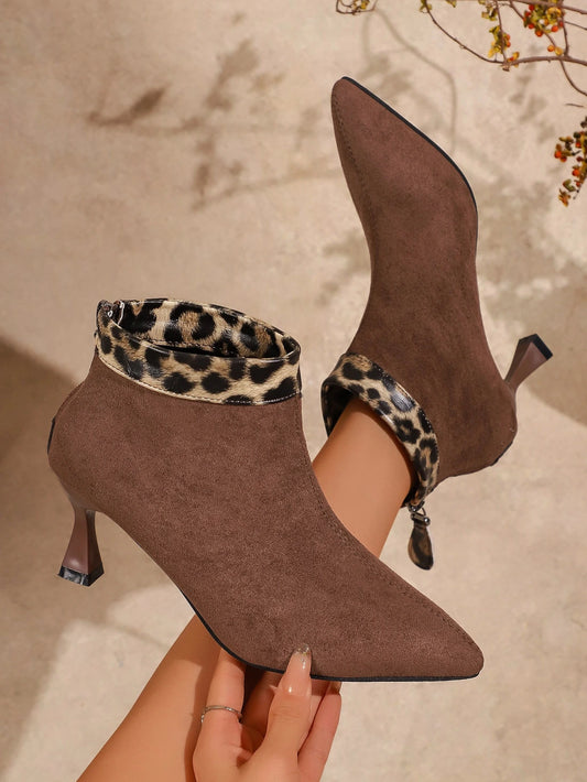 Women's Leopard Print Ankle Boots