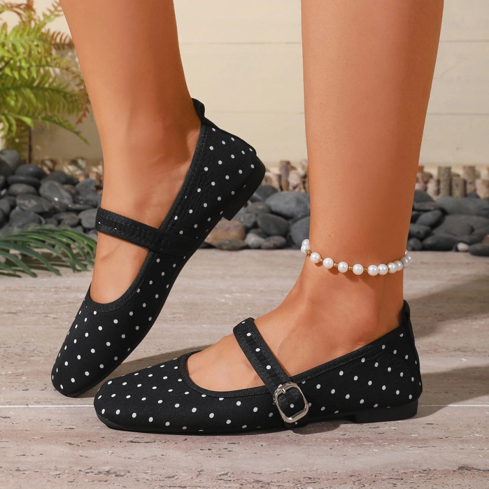Women's Buckle Strap Pointed-Toe Flat Shoes