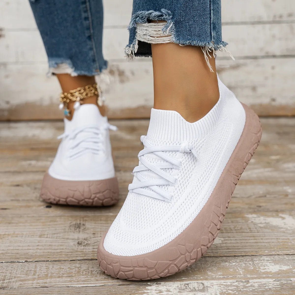 Women's Casual Lace-Up Sneakers