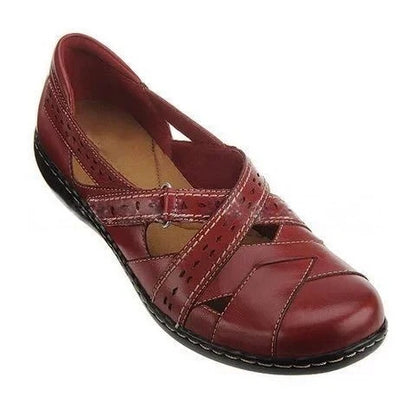 Women’s Cutout Strap Flat Shoes