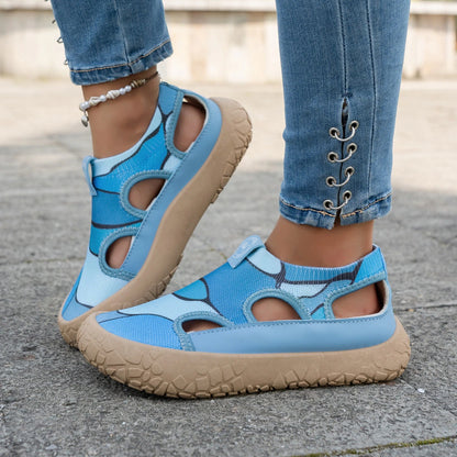 Women's Striped Cutout Sandals