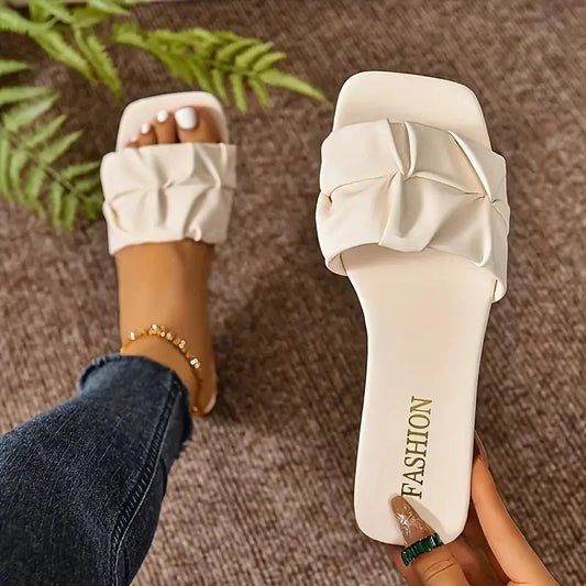 Women's Ruched Slide Sandals