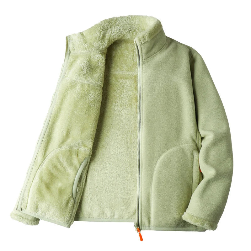 Unisex Full-Zip Jacket with Stand Collar