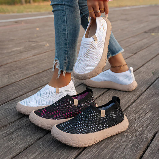 Women's Knit Slip-On Walking Sneakers