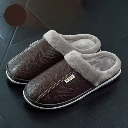 Unisex Plush Lined Slip-On Slippers