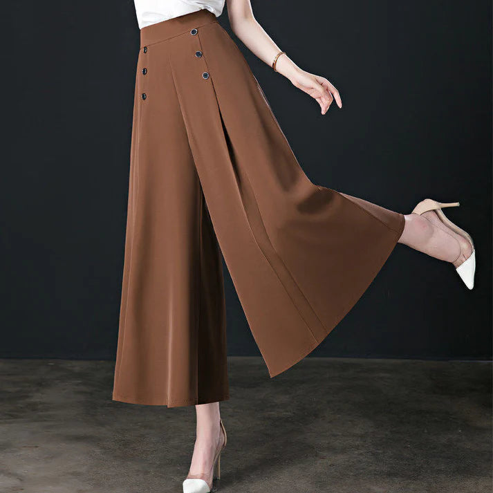 Women's Pleated Wide-Leg Pants