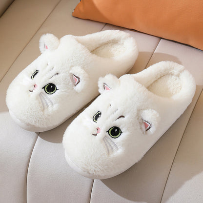 Women's Cat Face Slip-On Slippers