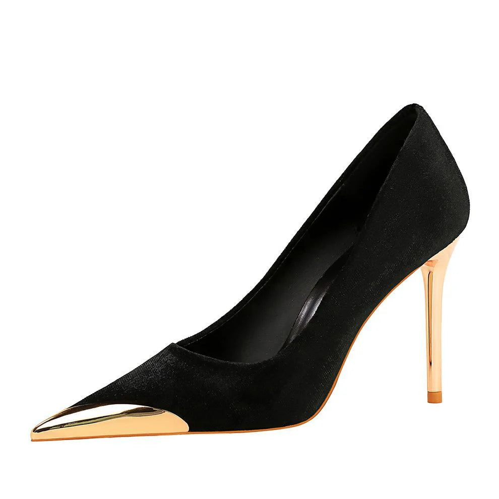 Women's Pointed Toe Stiletto Slip-On Pumps
