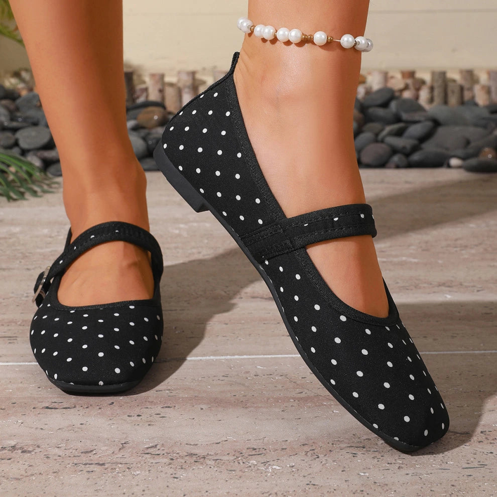 Women's Buckle Strap Pointed-Toe Flat Shoes
