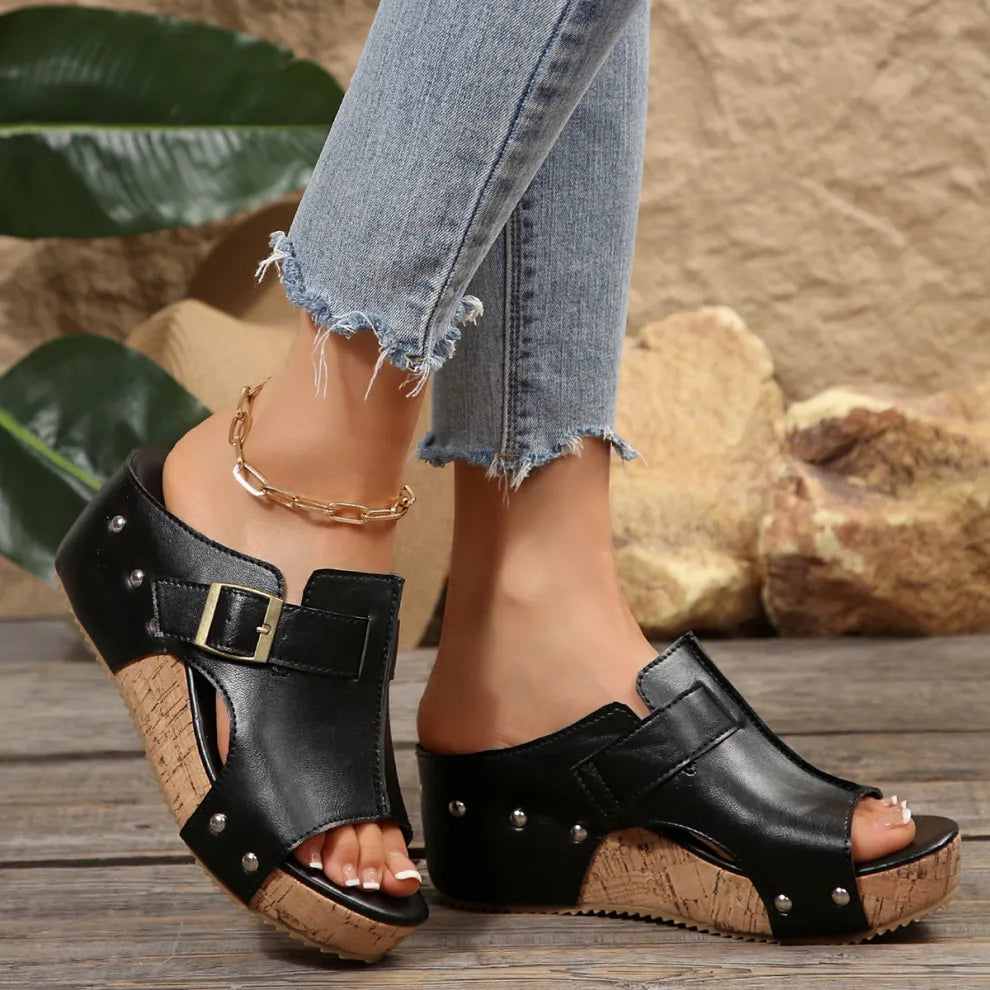 Women's Velcro Studded Sandals