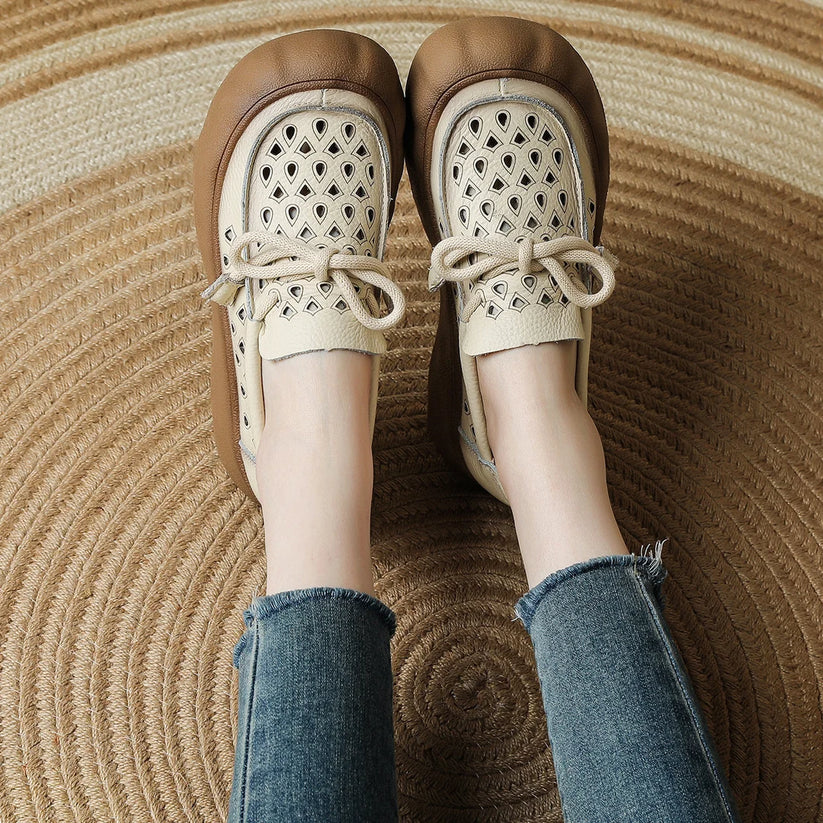 Women’s Cutout Platform Lace-Up Loafers