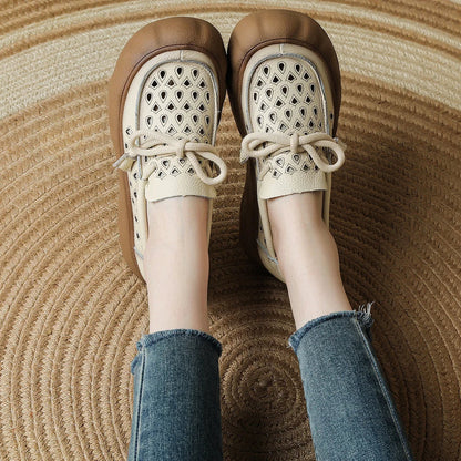 Women’s Cutout Platform Lace-Up Loafers