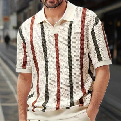 Men's Vintage Mesh Knit Polo