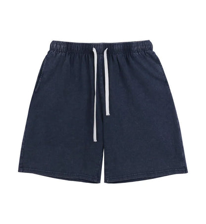 Men's Acid Wash Drawstring Shorts